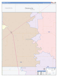 Sherman County, TX Colorcast Style Wall Map