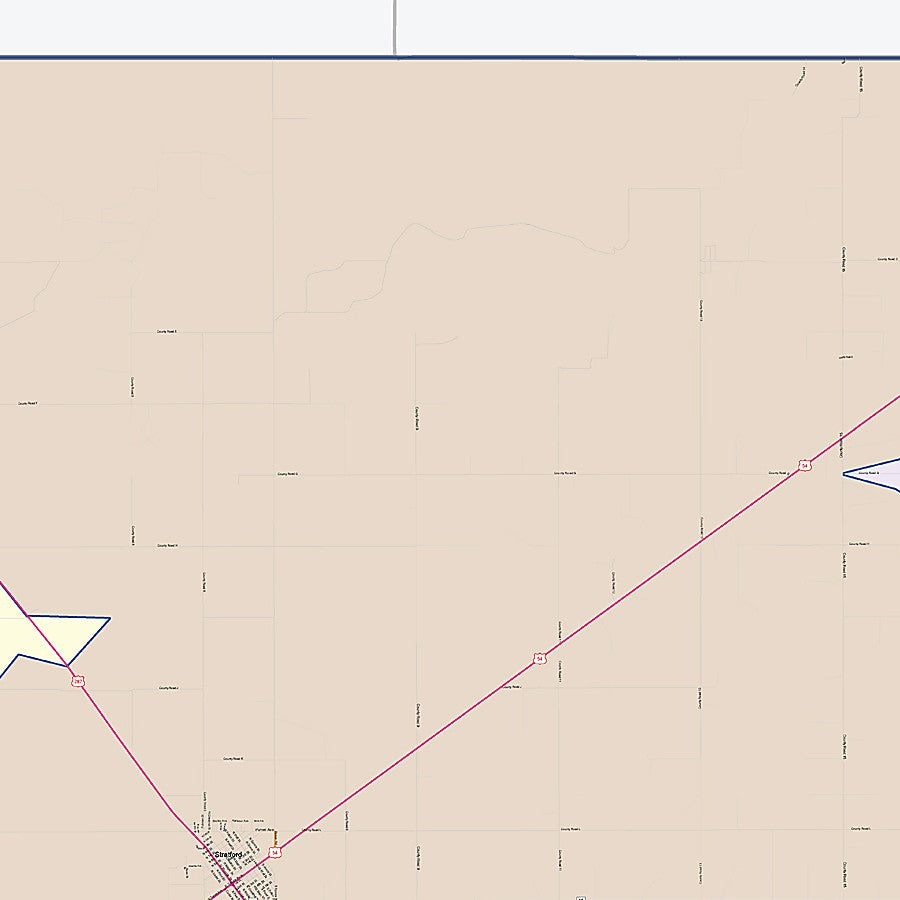 Sherman County, TX Colorcast Style Wall Map