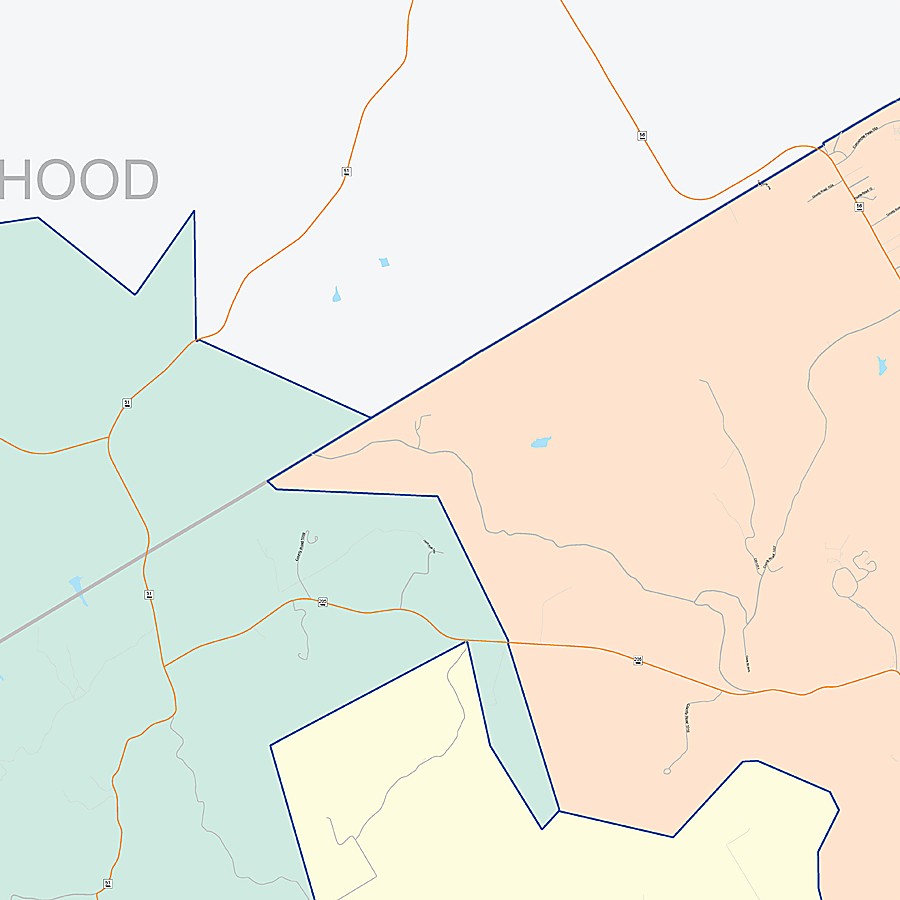 Somervell County, TX Colorcast Style Wall Map