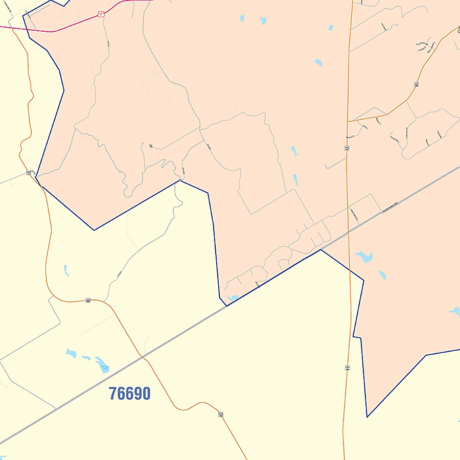 Somervell County, TX Colorcast Style Wall Map