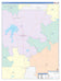 Stephens County, TX Colorcast Style Wall Map
