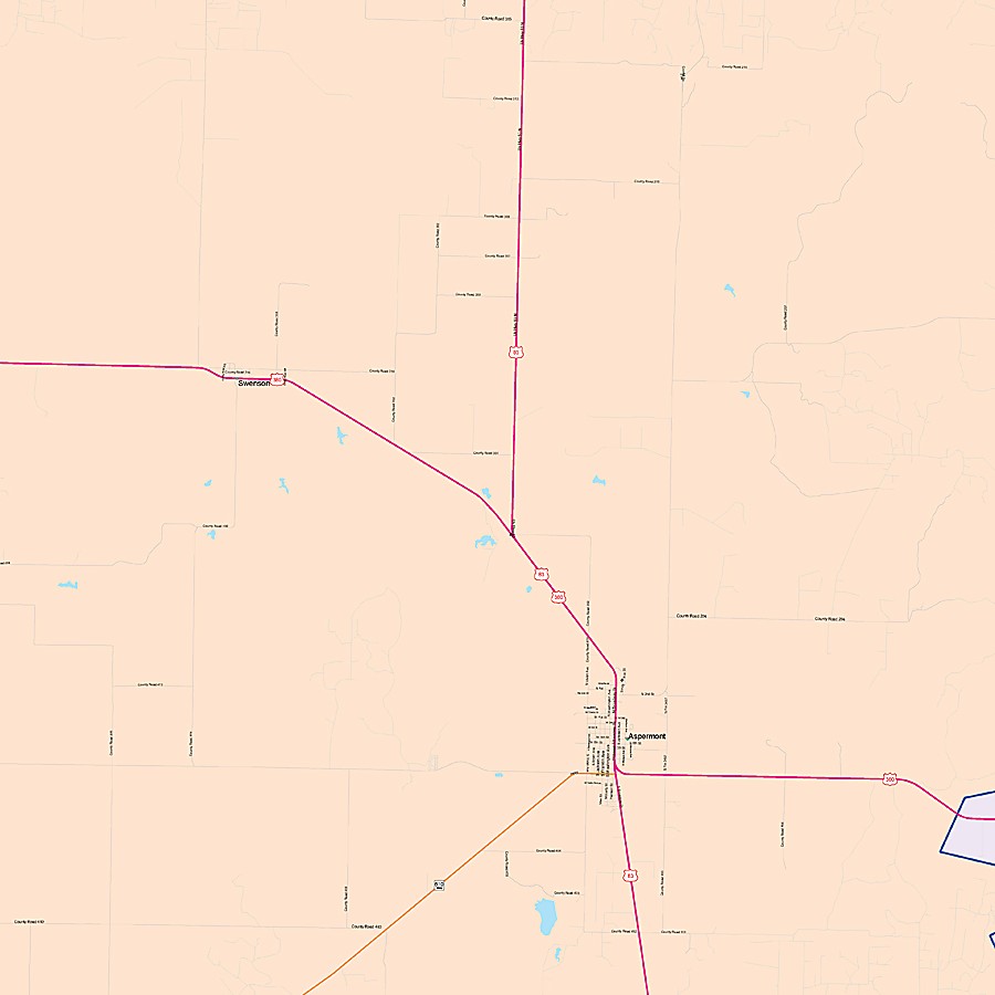 Stonewall County, TX Colorcast Style Wall Map