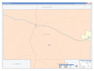 Sutton County, TX Colorcast Style Wall Map