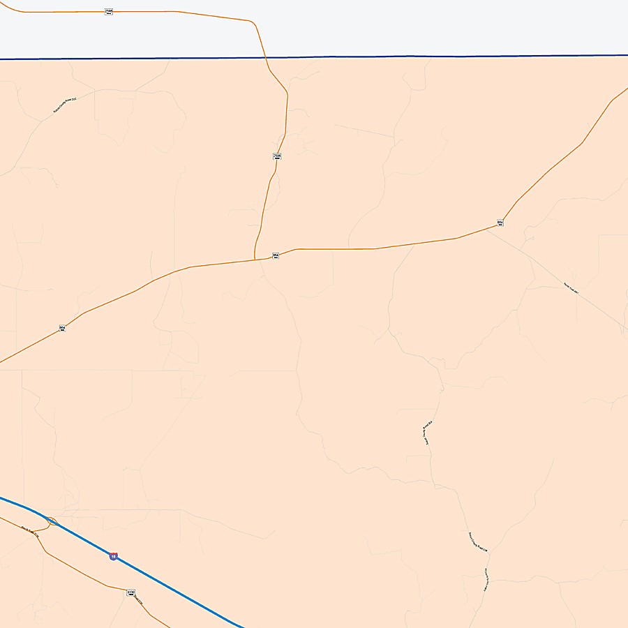 Sutton County, TX Colorcast Style Wall Map