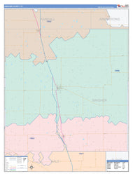 Swisher County, TX Colorcast Style Wall Map