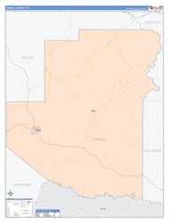 Terrell County, TX Colorcast Style Wall Map