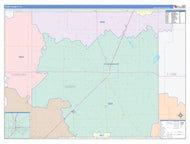 Terry County, TX Colorcast Style Wall Map
