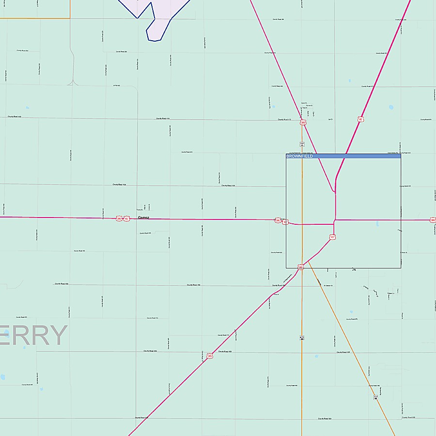 Terry County, TX Colorcast Style Wall Map