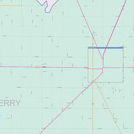 Terry County, TX Colorcast Style Wall Map