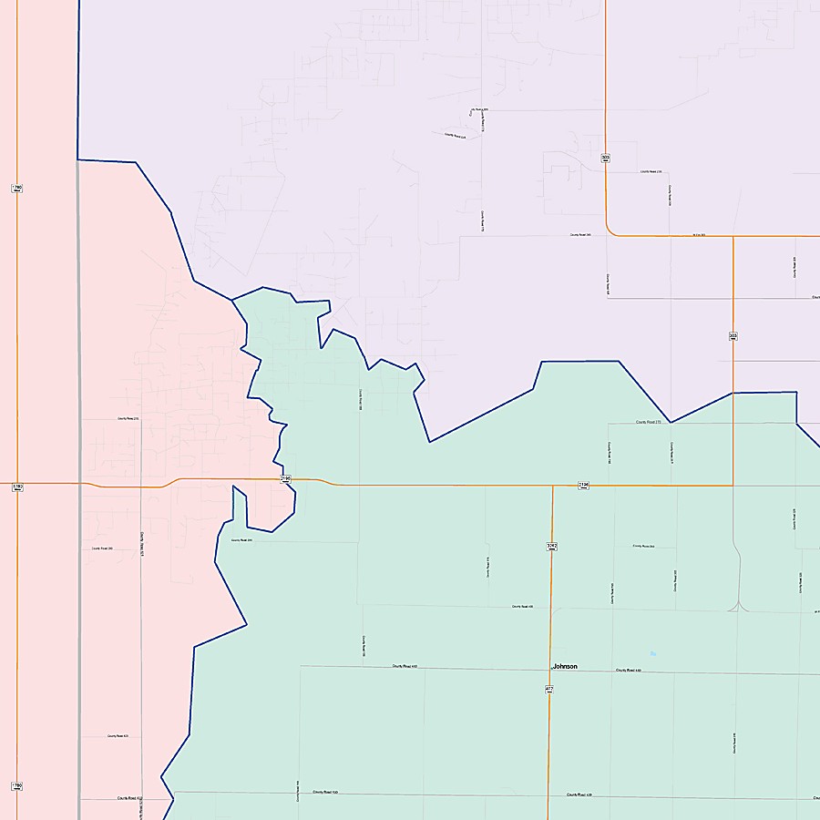 Terry County, TX Colorcast Style Wall Map