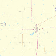 Throckmorton County, TX Colorcast Style Wall Map