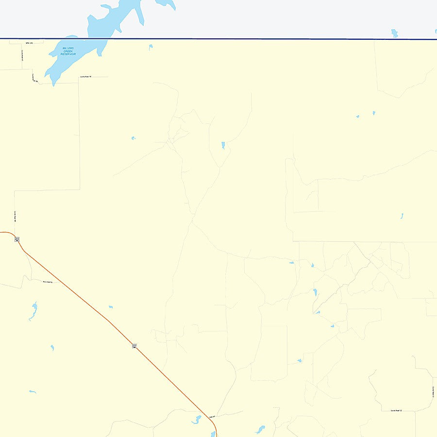 Throckmorton County, TX Colorcast Style Wall Map