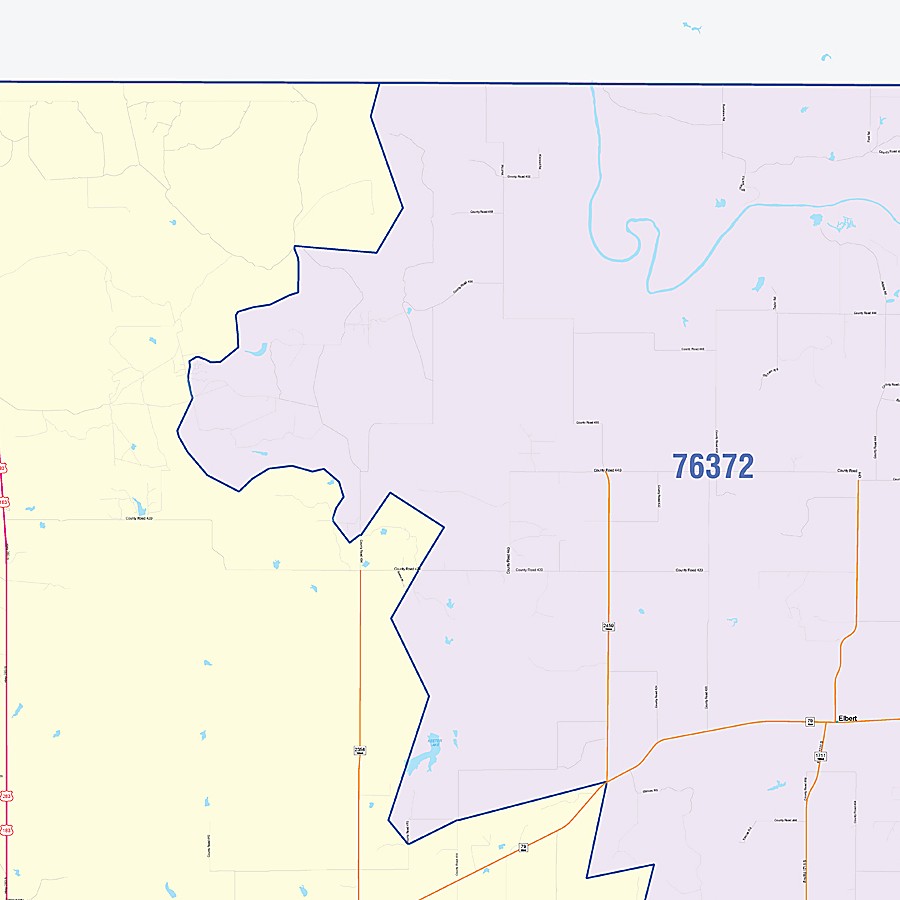 Throckmorton County, TX Colorcast Style Wall Map
