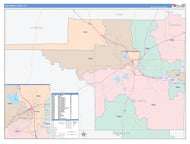 Tom Green County, TX Colorcast Style Wall Map