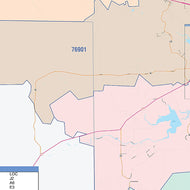 Tom Green County, TX Colorcast Style Wall Map