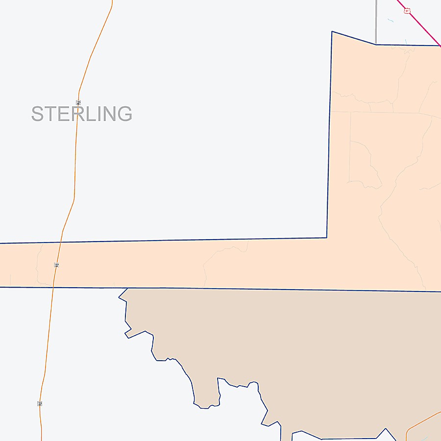 Tom Green County, TX Colorcast Style Wall Map