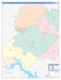 Trinity County, TX Colorcast Style Wall Map