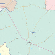 Trinity County, TX Colorcast Style Wall Map