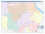 Upshur County, TX Colorcast Style Wall Map