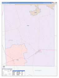 Upton County, TX Colorcast Style Wall Map