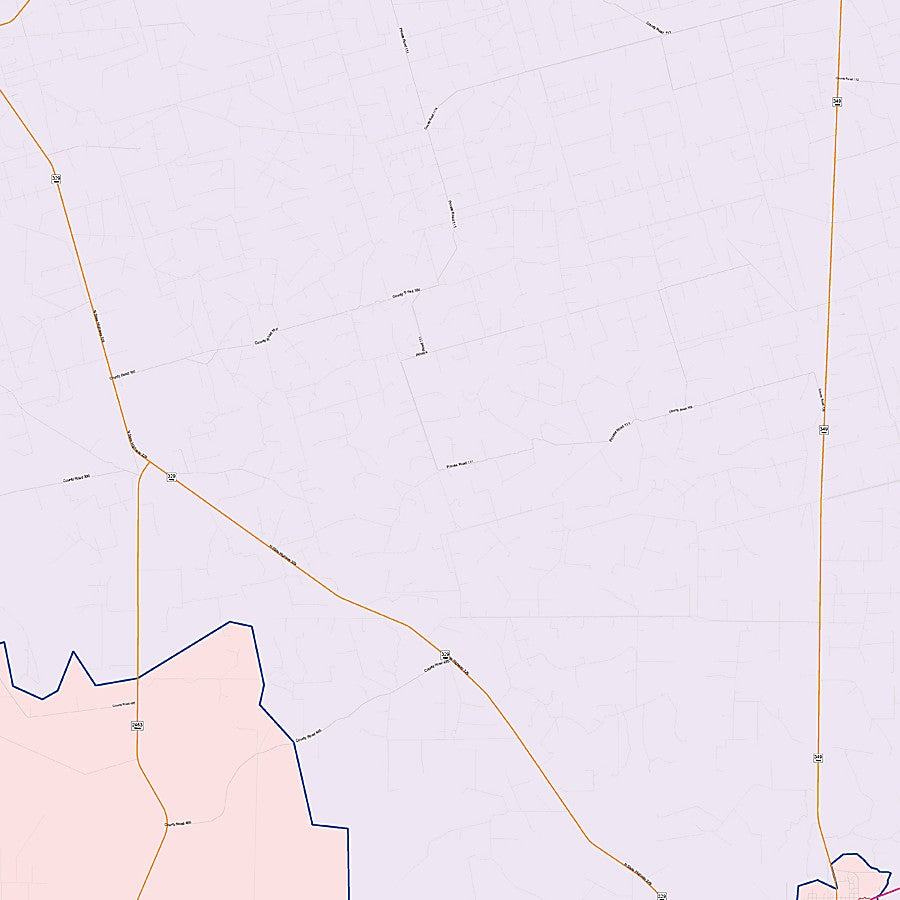 Upton County, TX Colorcast Style Wall Map