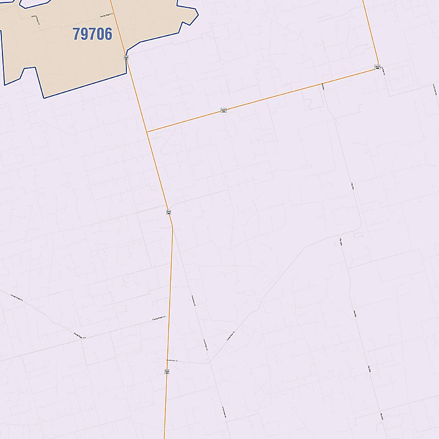 Upton County, TX Colorcast Style Wall Map