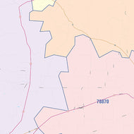 Uvalde County, TX Colorcast Style Wall Map