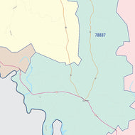 Val Verde County, TX Colorcast Style Wall Map