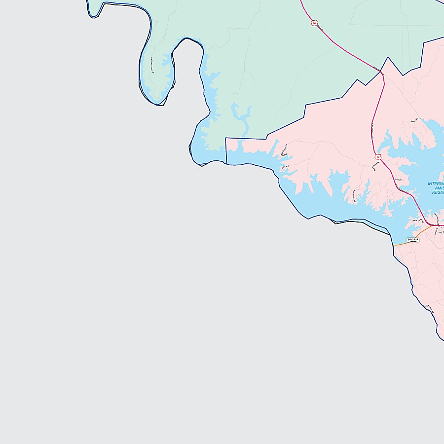 Val Verde County, TX Colorcast Style Wall Map