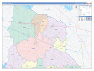 Van Zandt County, TX Colorcast Style Wall Map