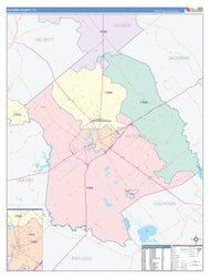 Victoria County, TX Colorcast Style Wall Map