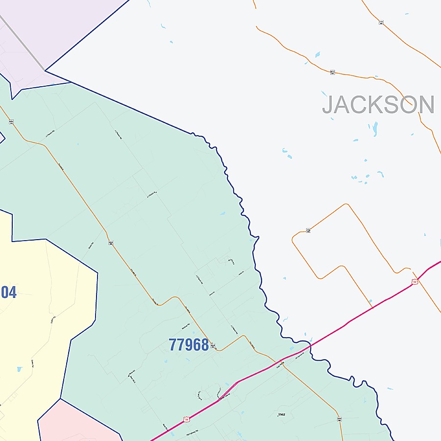Victoria County, TX Colorcast Style Wall Map