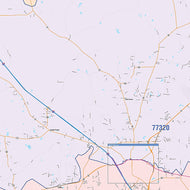 Walker County, TX Colorcast Style Wall Map