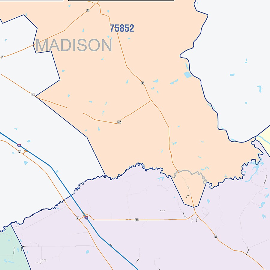 Walker County, TX Colorcast Style Wall Map