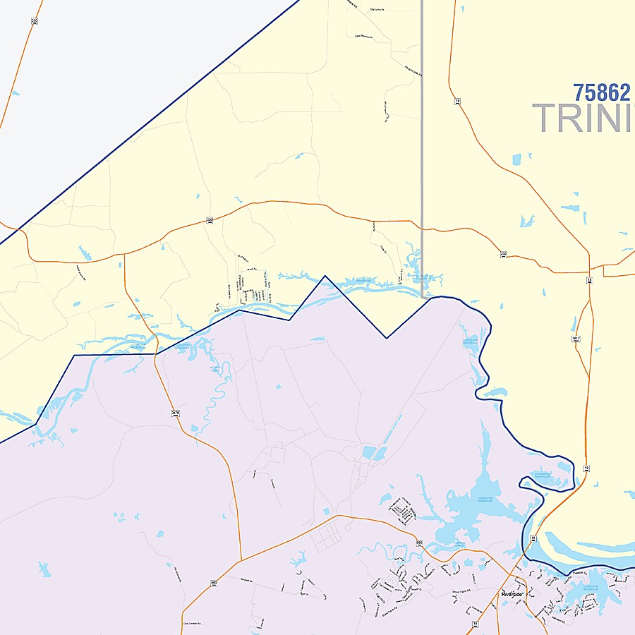 Walker County, TX Colorcast Style Wall Map