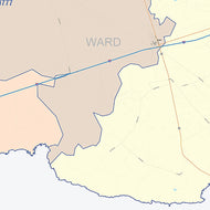 Ward County, TX Colorcast Style Wall Map