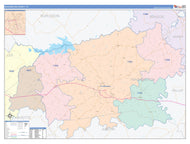 Washington County, TX Colorcast Style Wall Map