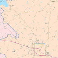 Washington County, TX Colorcast Style Wall Map