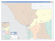 Webb County, TX Colorcast Style Wall Map