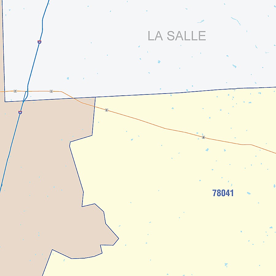 Webb County, TX Colorcast Style Wall Map