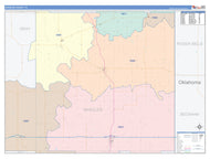 Wheeler County, TX Colorcast Style Wall Map