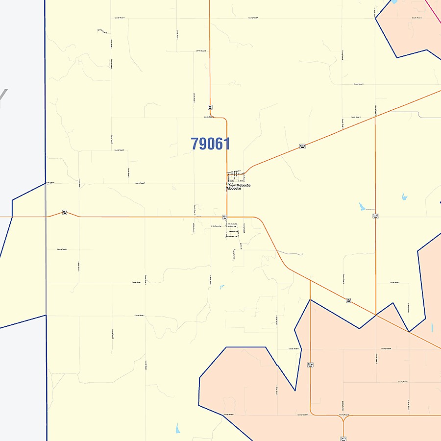 Wheeler County, TX Colorcast Style Wall Map