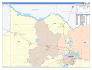 Wichita County, TX Colorcast Style Wall Map