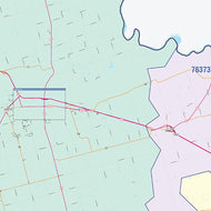 Wilbarger County, TX Colorcast Style Wall Map