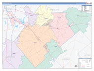 Wilson County, TX Colorcast Style Wall Map