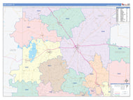 Wise County, TX Colorcast Style Wall Map