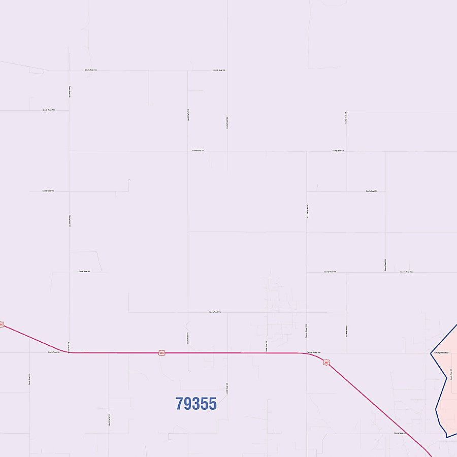 Yoakum County, TX Colorcast Style Wall Map