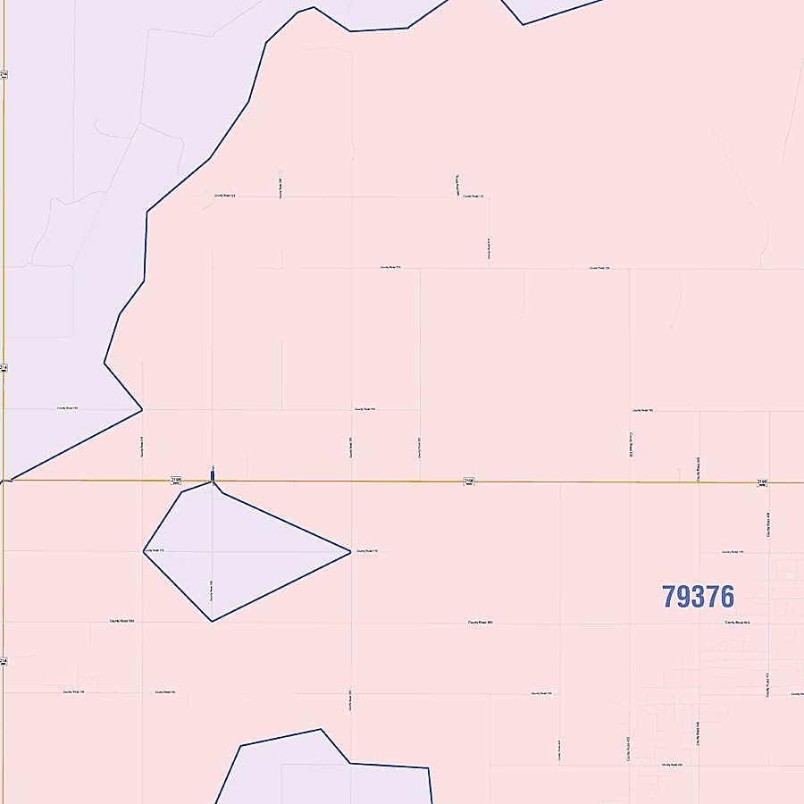 Yoakum County, TX Colorcast Style Wall Map