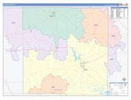 Young County, TX Colorcast Style Wall Map
