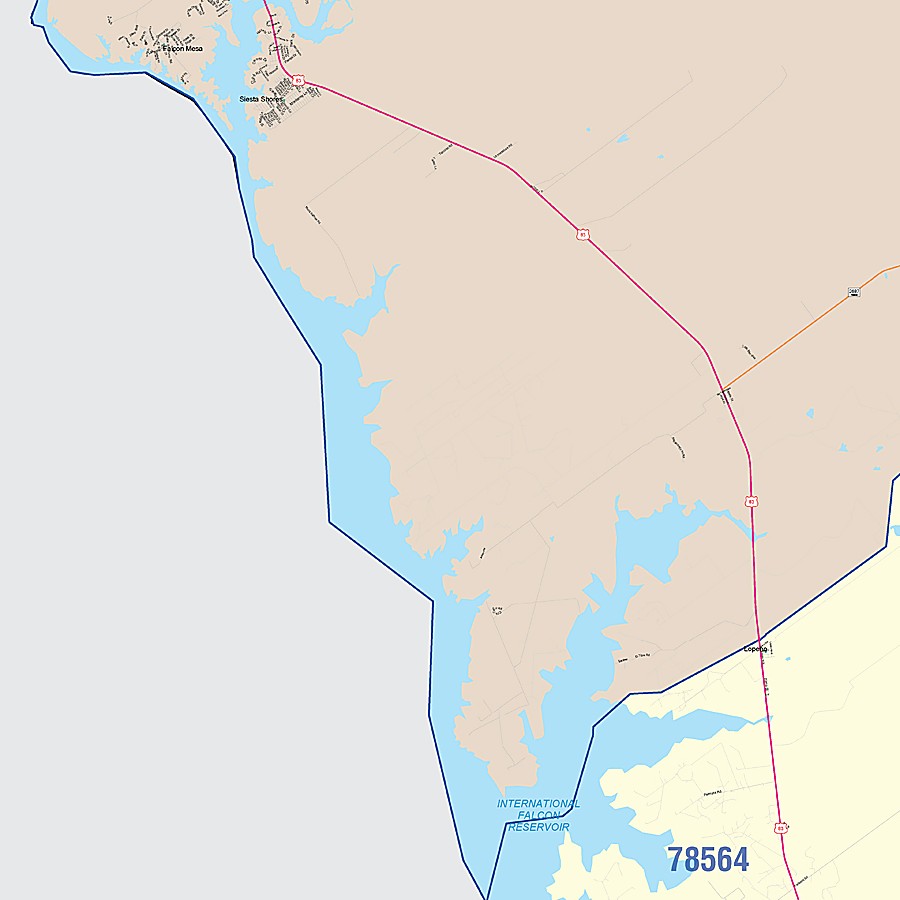 Zapata County, TX Colorcast Style Wall Map